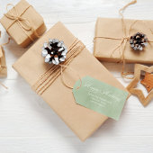 Green Happy Holidays Kalligraphieskript Geschenkanhänger