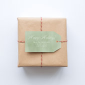 Green Happy Holidays Kalligraphieskript Geschenkanhänger