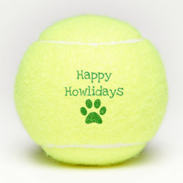 Green Happy Holidays Weihnachtsferien Weihnachtsge Tennisbälle