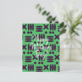 Green Happy Mother Day Card Feiertagskarte (Stehend Vorderseite)