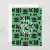 Green Happy Mother Day Card Feiertagskarte (Vorne/Hinten)
