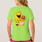 Green Happy Robot Giggle Fun T - Shirt (Rückseite)