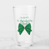 Green Happy St. Patrick's Day 2024 Glas (Rückseite)