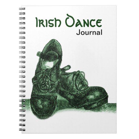 Green Hardschuhe Irish Dance Journal-Notebook Notizblock (Vorderseite)