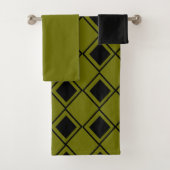Green Harlequin Badhandtuch Set (Insitu)