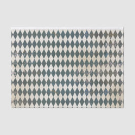 Green Harlequin Diamond Pattern Seidenpapier