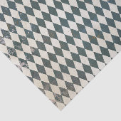 Green Harlequin Diamond Pattern Seidenpapier (Ausschnitt)