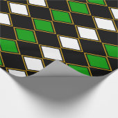 Green Harlequin Geschenkpapier (Ecke)