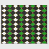 Green Harlequin Geschenkpapier (Flach)