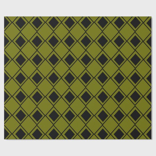Green Harlequin Geschenkpapier (Flach)
