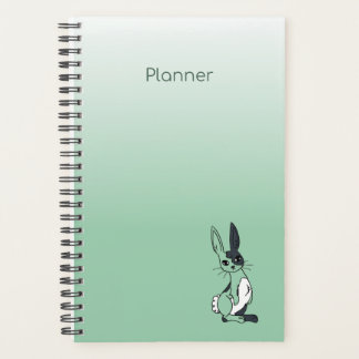 Green Harlequin Rabbit/Bunny Agenda Planer