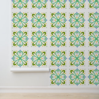 Green Harmony Mandala Boho Wallpaper Tapete