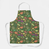 Green Harvest Symphonie mit Orange Pumpkins Schürze (Vorderseite)