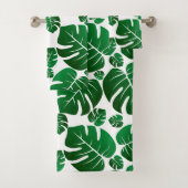 Green Hawaii Monstera Pflanze Palm Blätter Badhandtuch Set (Insitu)