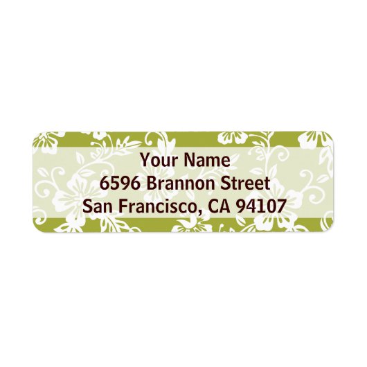 Green Hawaiian Address Labels (Vorne)