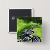 Green Hawaiian Gecko Rider Button (Vorne & Hinten)