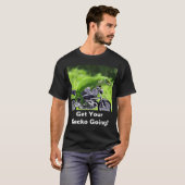 Green Hawaiian Gecko Rider Dark T - Shirt (Vorne ganz)