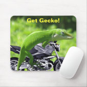 Green Hawaiian Gecko Rider Mousepad (Mit Mouse)