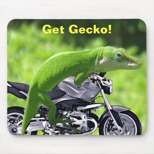 Green Hawaiian Gecko Rider Mousepad (Vorne)