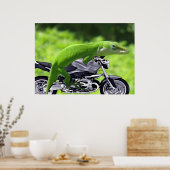 Green Hawaiian Gecko Rider Poster (Küche)