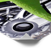 Green Hawaiian Gecko Rider Poster (Ecke)