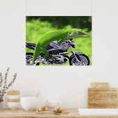 Green Hawaiian Gecko Rider Poster (Küche)