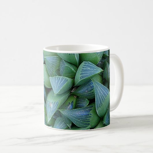 Green Haworthia Succulent Pflanze Gardener Tasse (VorderseiteRechts)
