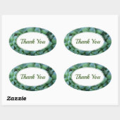 Green Haworthia Sukkulente Pflanze Vielen Dank Sti Ovaler Aufkleber (Blatt)