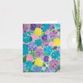 Green Haze Floral Note Card Dankeskarte (Vorderseite)