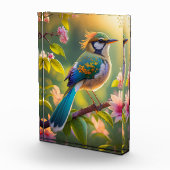Green Headed Aquamarin Winged Fantasy Bird Fotoblock (Rechts)