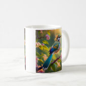 Green Headed Aquamarin Winged Fantasy Bird Kaffeetasse (VorderseiteRechts)