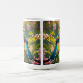 Green Headed Aquamarin Winged Fantasy Bird Kaffeetasse (Mittel)