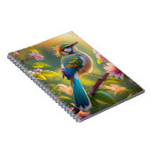 Green Headed Aquamarin Winged Fantasy Bird Notizblock (Rechte Seite)
