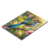 Green Headed Aquamarin Winged Fantasy Bird Notizblock (Linke Seite)