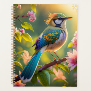 Green Headed Aquamarin Winged Fantasy Bird Planer