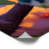 Green Headed Aquamarin Winged Fantasy Bird Poster (Ecke)