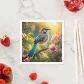 Green Headed Aquamarin Winged Fantasy Bird Serviette (Beispiel)