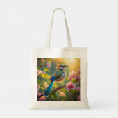 Green Headed Aquamarin Winged Fantasy Bird Tragetasche (Rückseite)