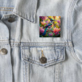 Green Headed Jay Fantasy Bird Button (Beispiel)