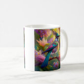 Green Headed Jay Fantasy Bird Kaffeetasse (VorderseiteRechts)