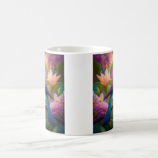 Green Headed Jay Fantasy Bird Kaffeetasse (Mittel)