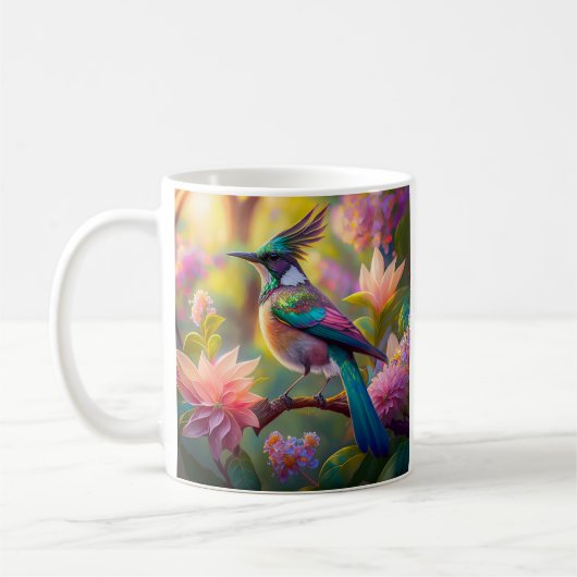 Green Headed Jay Fantasy Bird Kaffeetasse (Links)