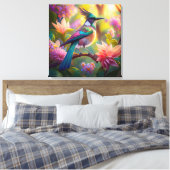 Green Headed Jay Fantasy Bird Leinwanddruck (Insitu (Schlafzimmer))