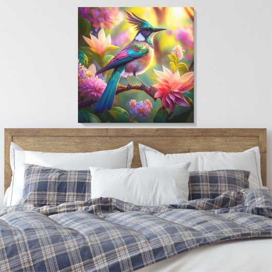 Green Headed Jay Fantasy Bird Leinwanddruck (Insitu (Schlafzimmer))