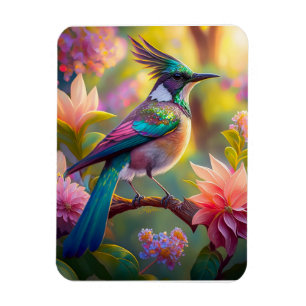 Green Headed Jay Fantasy Bird Magnet