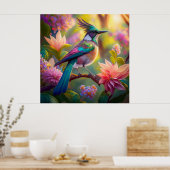 Green Headed Jay Fantasy Bird Poster (Küche)
