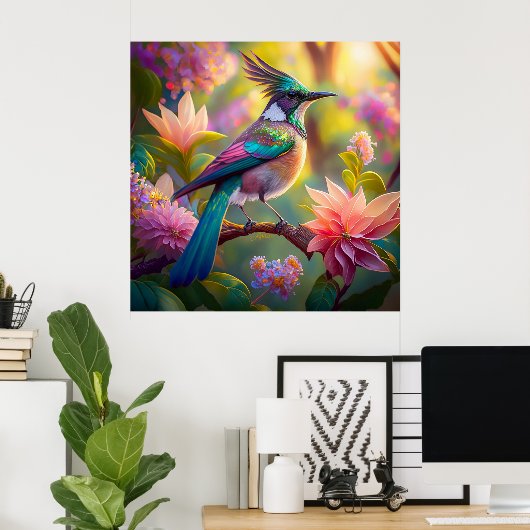 Green Headed Jay Fantasy Bird Poster (Heimbüro)