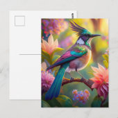 Green Headed Jay Fantasy Bird Postkarte (Vorne/Hinten)