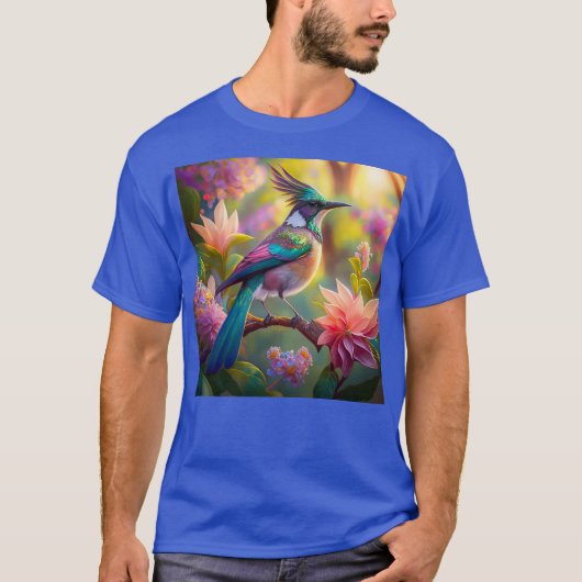 Green Headed Jay Fantasy Bird T-Shirt (Vorderseite)