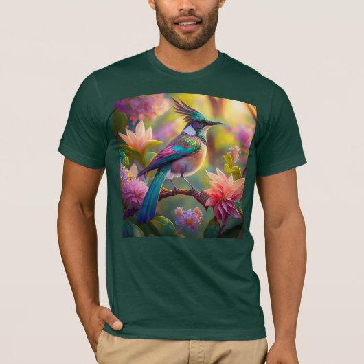 Green Headed Jay Fantasy Bird T-Shirt (Vorderseite)